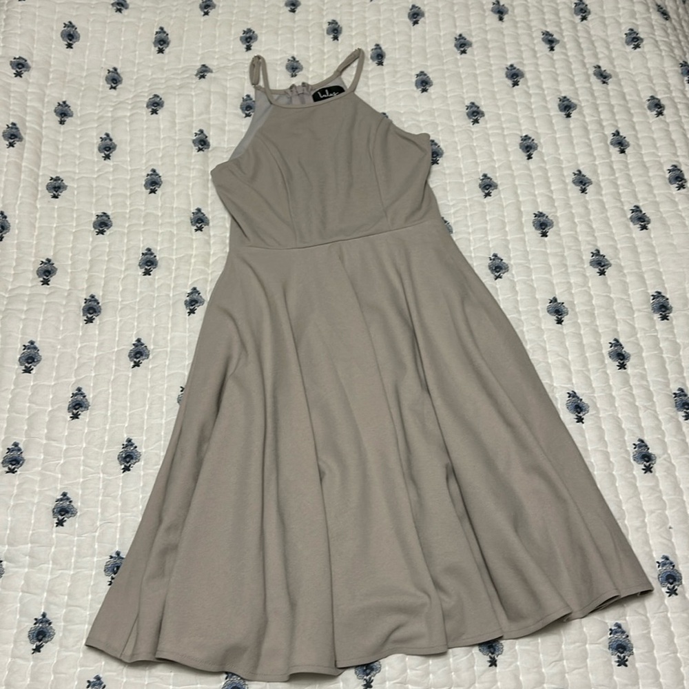Grey midi dress